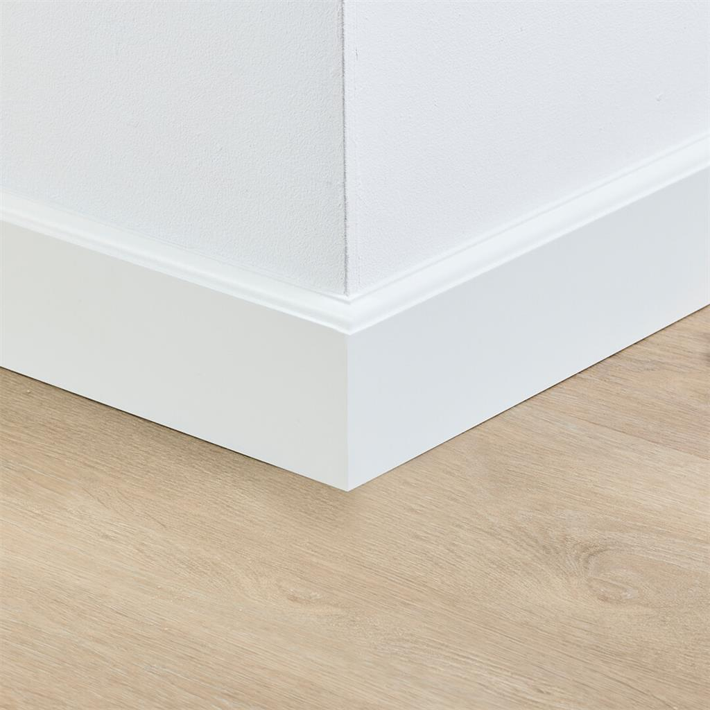 MDF plinten 90x15mm RAL9010 gelakt Praag