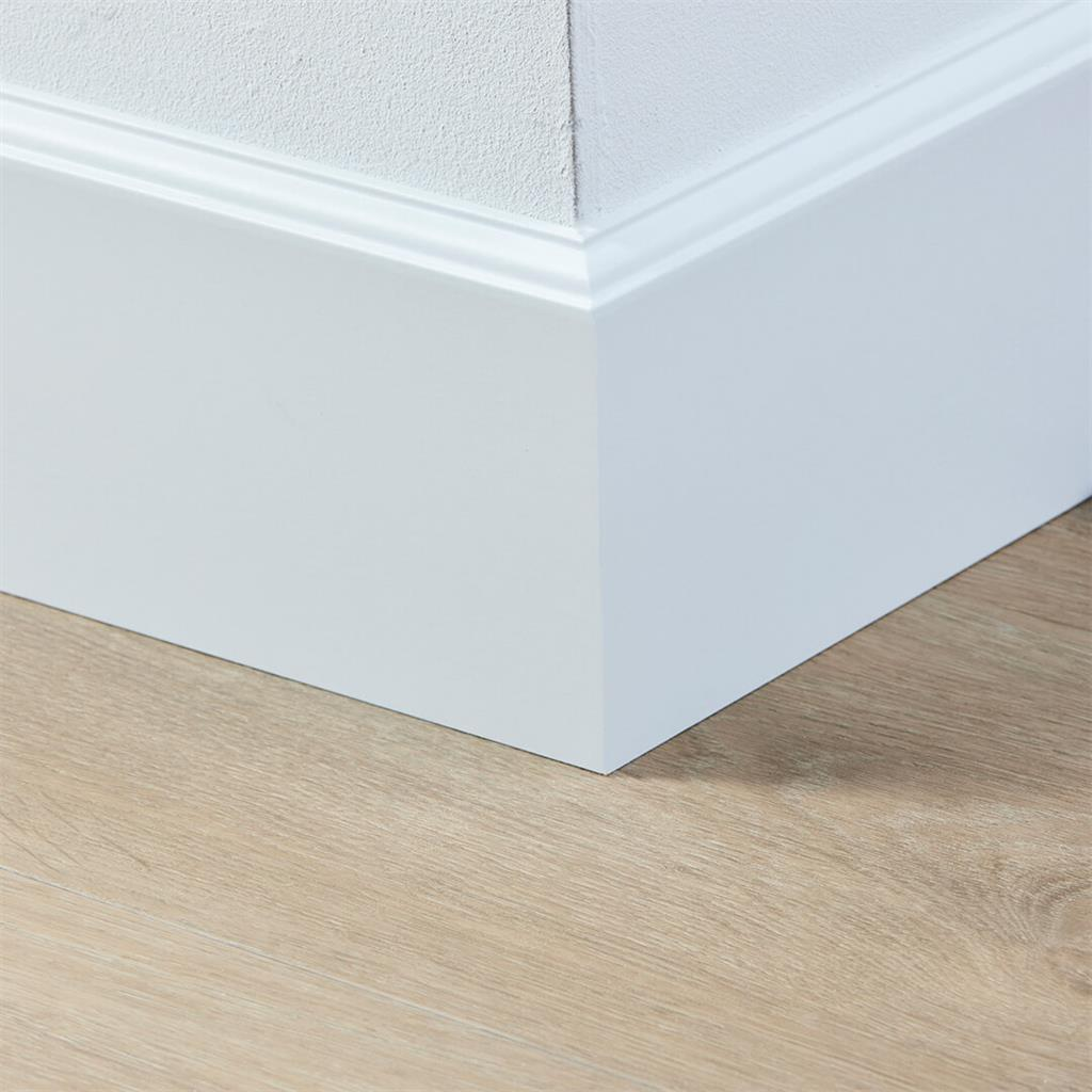 MDF plinten 120x15mm wit gefolied Praag