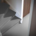 Stootbord pvc ral 9016 wit steenstructuur